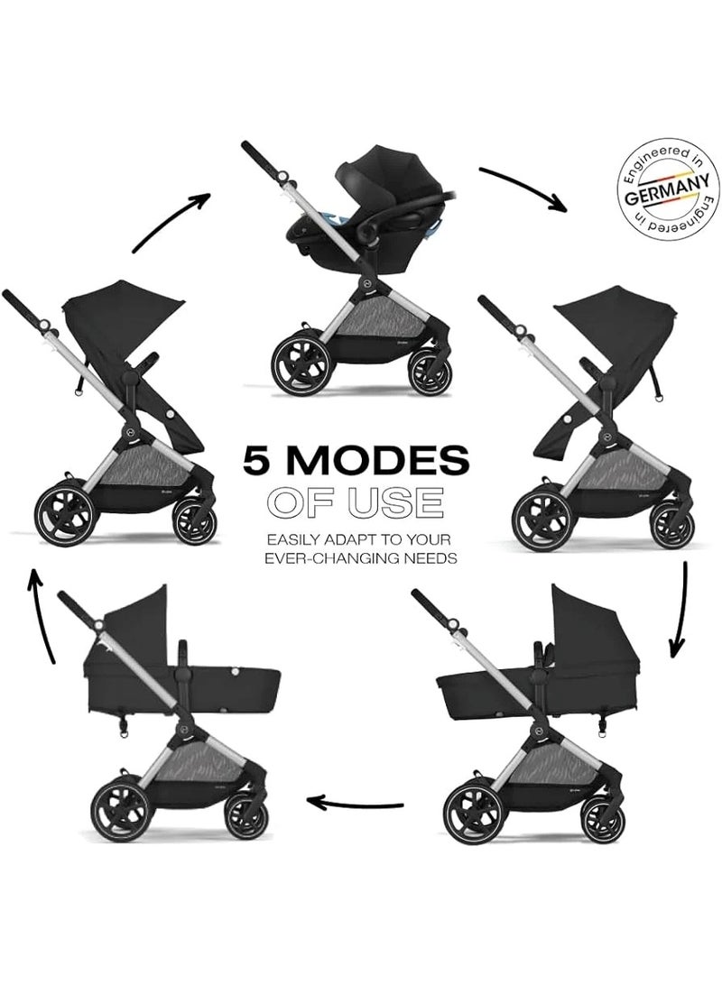 سايبكس Cybex - نظام سفر EOS لون رمادي حجري (Stone Grey) مع هيكل أسود (Frame Black) - Cloud G لون رمادي ضبابي (Fog Grey) - Image 2