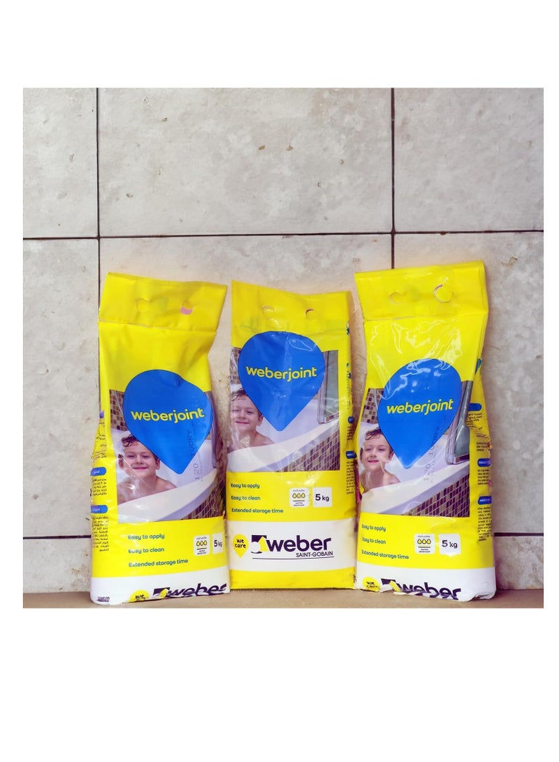 Weber Tile Grout(SKY BLUE)Cement-Based Pre-Mixed Tile Joint Grout 5Kg - Image 2