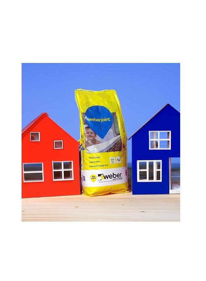 Weber Tile Grout(SKY BLUE)Cement-Based Pre-Mixed Tile Joint Grout 5Kg - Image 4