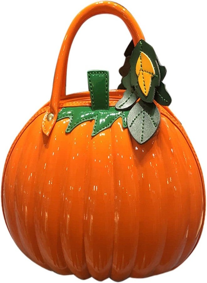 QZUnique Pumpkin Shoulder Bag 3D Glossy PU Purses Halloween Novelty Crossbody Bag holiday Party Gift Candy Bag - Image 1