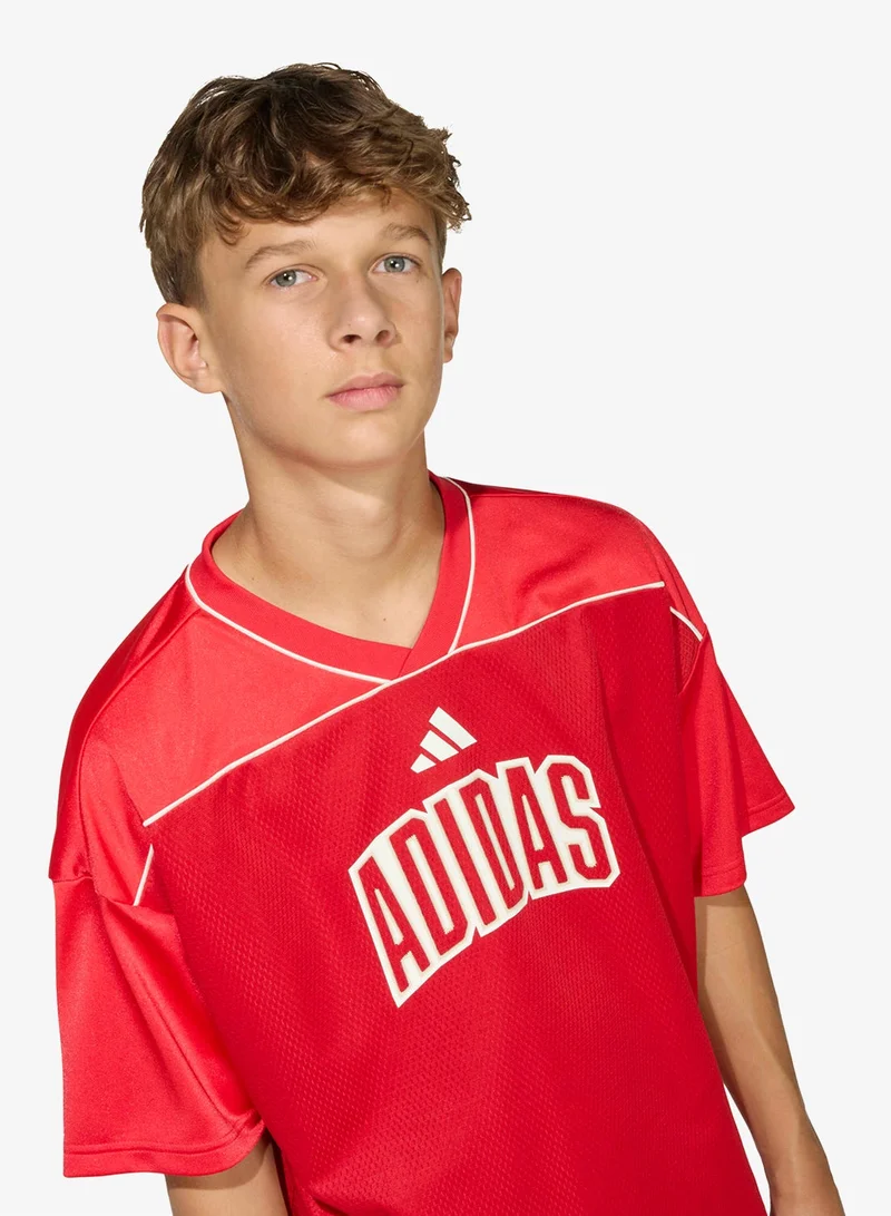 Adidas PURRUB/OWHITE Youth Stadium Mesh Basketball Shirt for Men | Best Price UAE