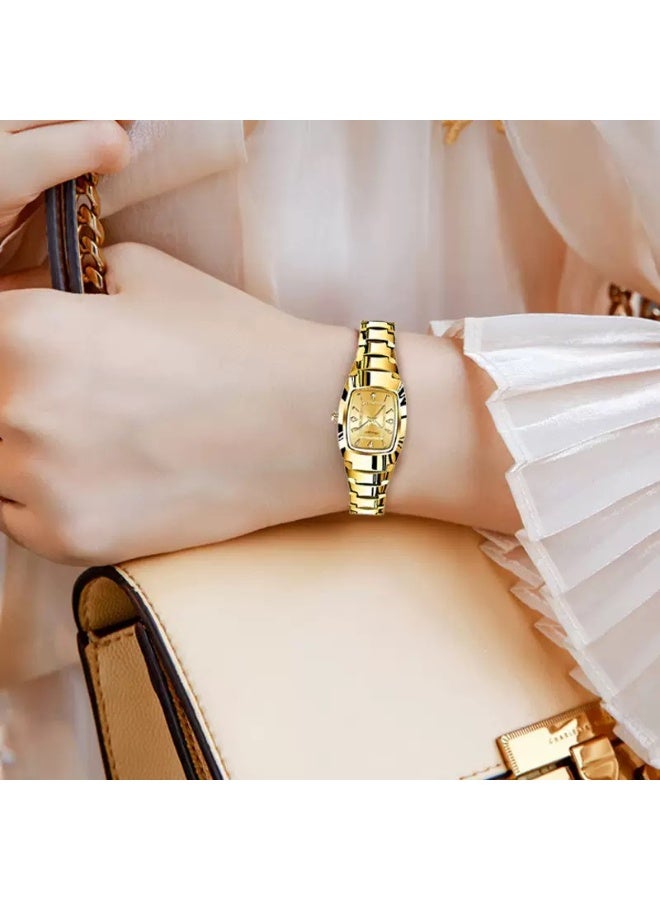 BONARGER Women's Water Resistant Quartz Analog Watch with Bracelet - Gold - Image 4