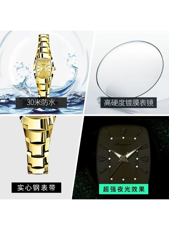BONARGER Women's Water Resistant Quartz Analog Watch with Bracelet - Gold - Image 5