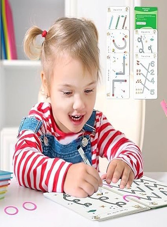 MITVIK Magical Tracing Workbook Set – 64 Pages Reusable Handwriting Practice for Kids | Alphabet & Number Pen Control Book for Preschool Learning - Image 2