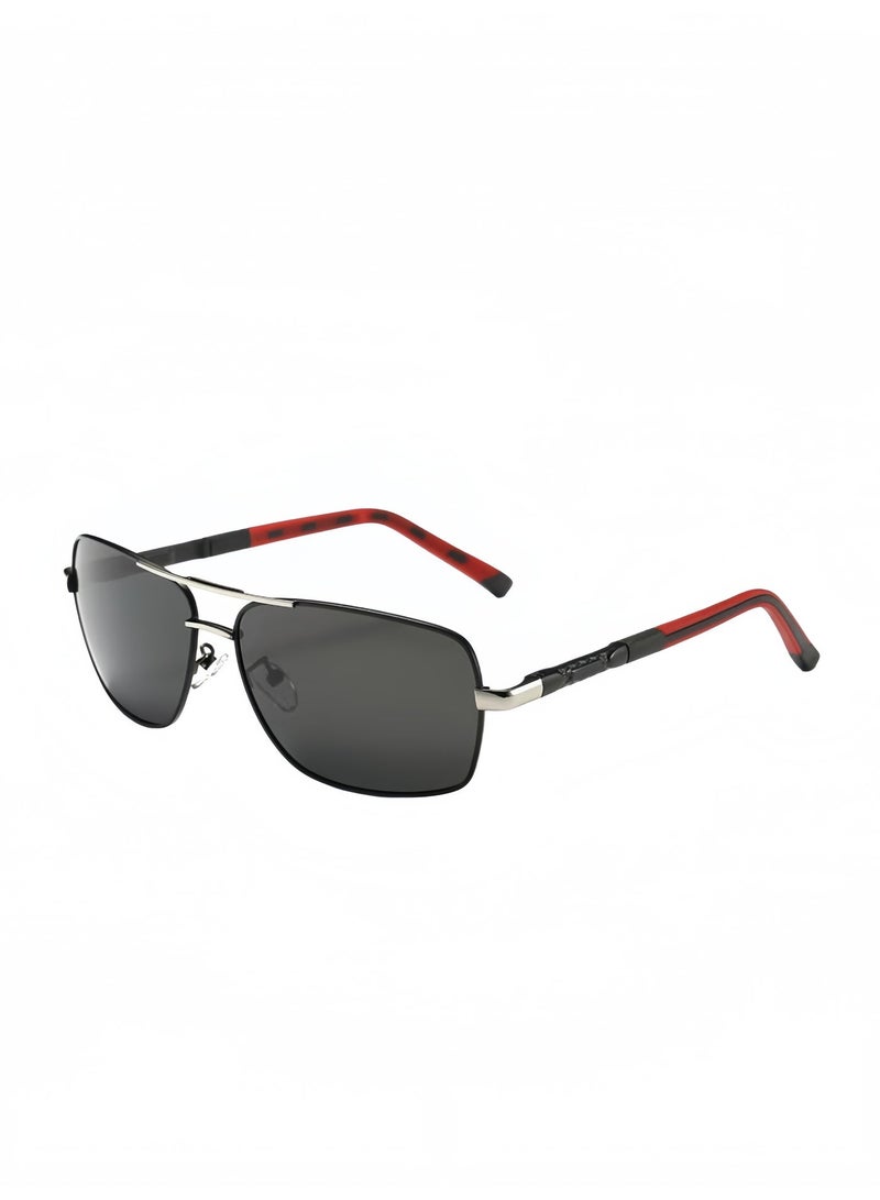 classic polarized sunglasses, lightweight metal frame Aviator men's sunglasses, UV400 protective goggles suitable for daily wear outdoors on desert driving beaches - Image 1