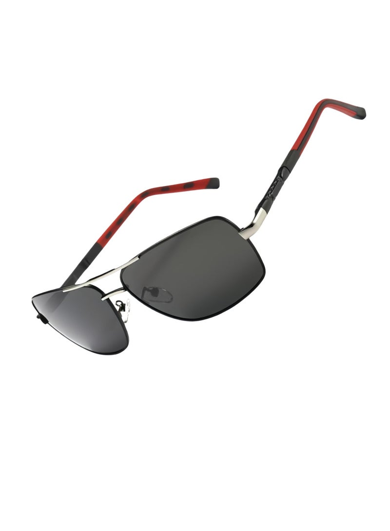 classic polarized sunglasses, lightweight metal frame Aviator men's sunglasses, UV400 protective goggles suitable for daily wear outdoors on desert driving beaches - Image 4