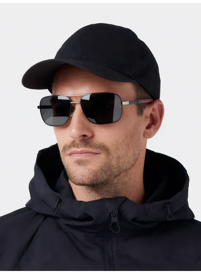 classic polarized sunglasses, lightweight metal frame Aviator men's sunglasses, UV400 protective goggles suitable for daily wear outdoors on desert driving beaches - Image 2