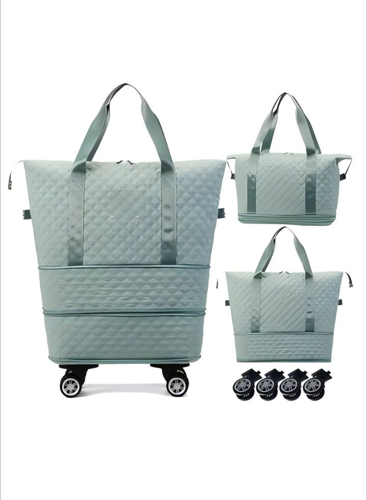 DUNISO Luggage Bag, foldable and detachable rolling luggage compartment, portable travel suitcase travel bag, suitable for men's and women's travel or business - Image 1