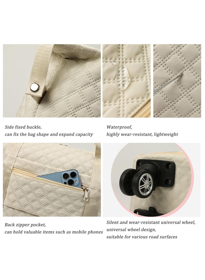 DUNISO Luggage Bag, foldable and detachable rolling luggage compartment, portable travel suitcase travel bag, suitable for men's and women's travel or business - Image 3