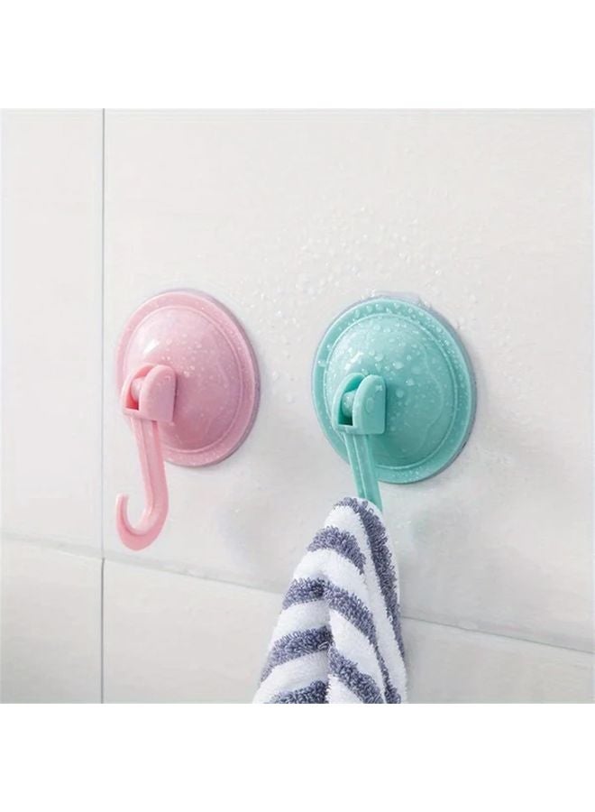 2pcs Green Strong Adhesive Suction Cup Hooks No Drill Wall Hooks For Bathroom Kitchen - Image 4