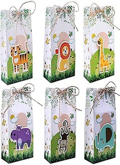 E COMMERCE  BAG 12 pieces Animal Party Favor Boxes Baby Shower Candy Boxes 3D Animals Gift Bags for Wild Woodland Children Birthday Party, Jungle Safari Zoo Animals Party Decorations  - Image 1