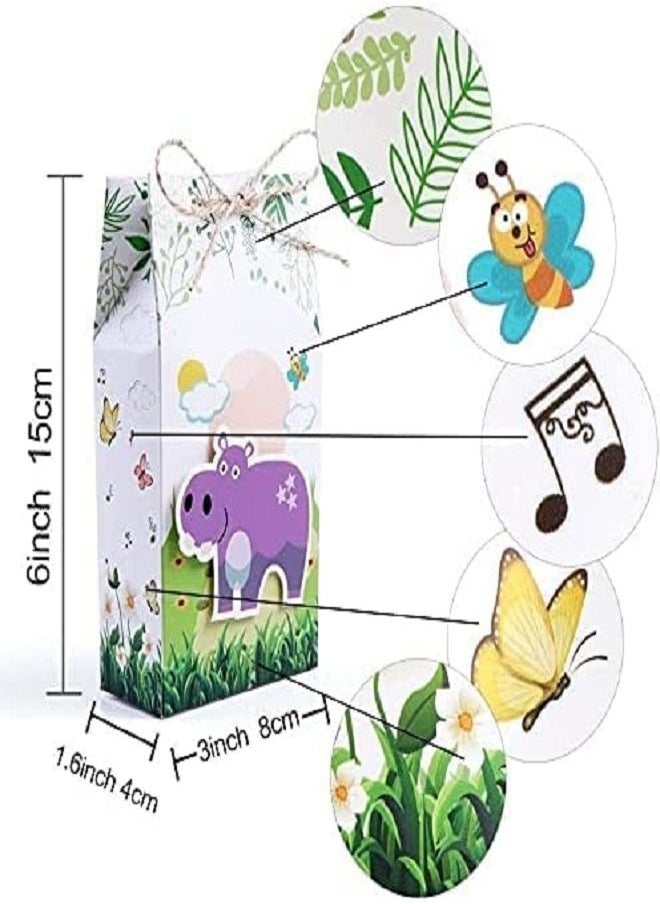 E COMMERCE  BAG 12 pieces Animal Party Favor Boxes Baby Shower Candy Boxes 3D Animals Gift Bags for Wild Woodland Children Birthday Party, Jungle Safari Zoo Animals Party Decorations  - Image 4