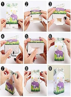 E COMMERCE  BAG 12 pieces Animal Party Favor Boxes Baby Shower Candy Boxes 3D Animals Gift Bags for Wild Woodland Children Birthday Party, Jungle Safari Zoo Animals Party Decorations  - Image 5