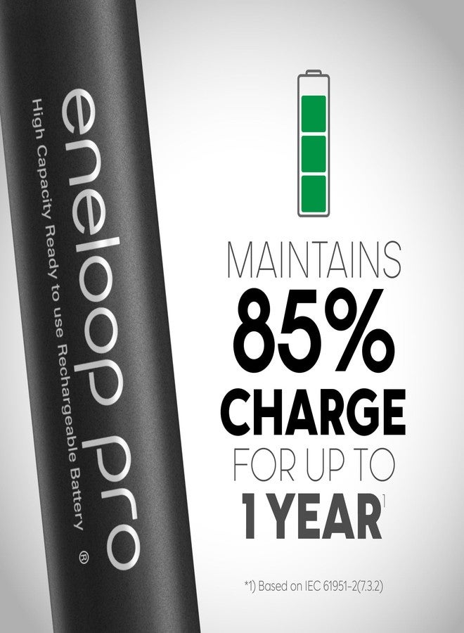 eneloop Panasonic Eneloop Pro AA High Capacity Ni-MH Pre-Charged Rechargeable Batteries, 8-Pack - Image 4