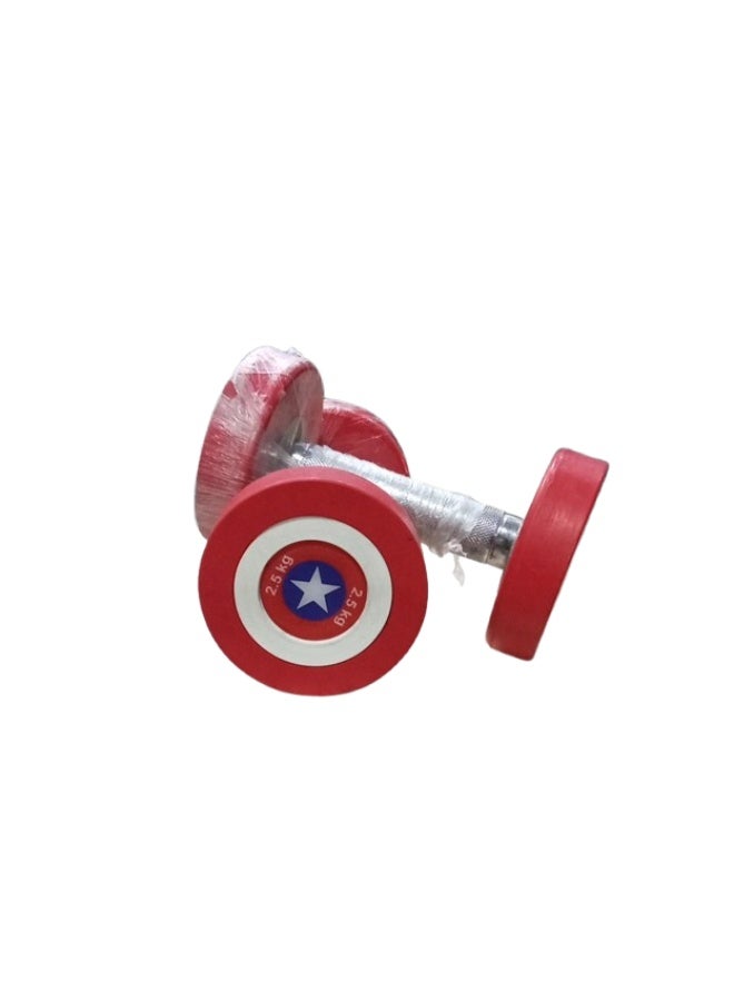 Red Dumbbell 2.5 kg(2 PCS) - Image 1