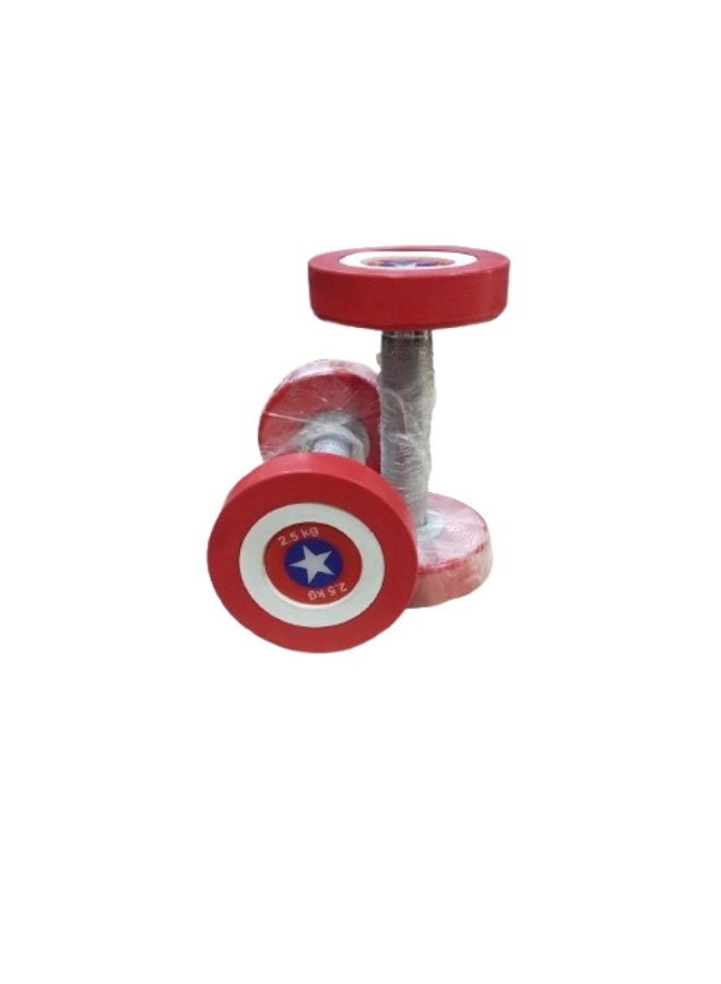 Red Dumbbell 2.5 kg(2 PCS) - Image 2