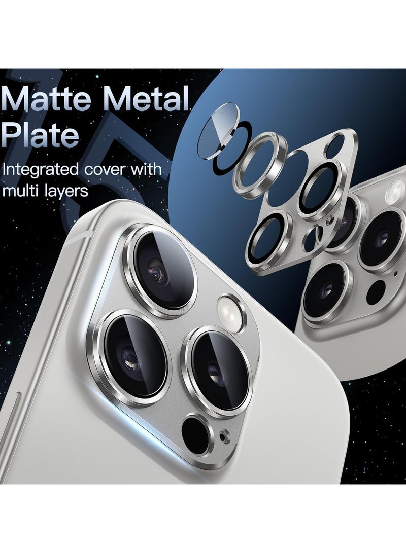 URBBKING Camera Lens Protector for iPhone 15 Pro and iPhone 15 Pro Max White  - Image 2