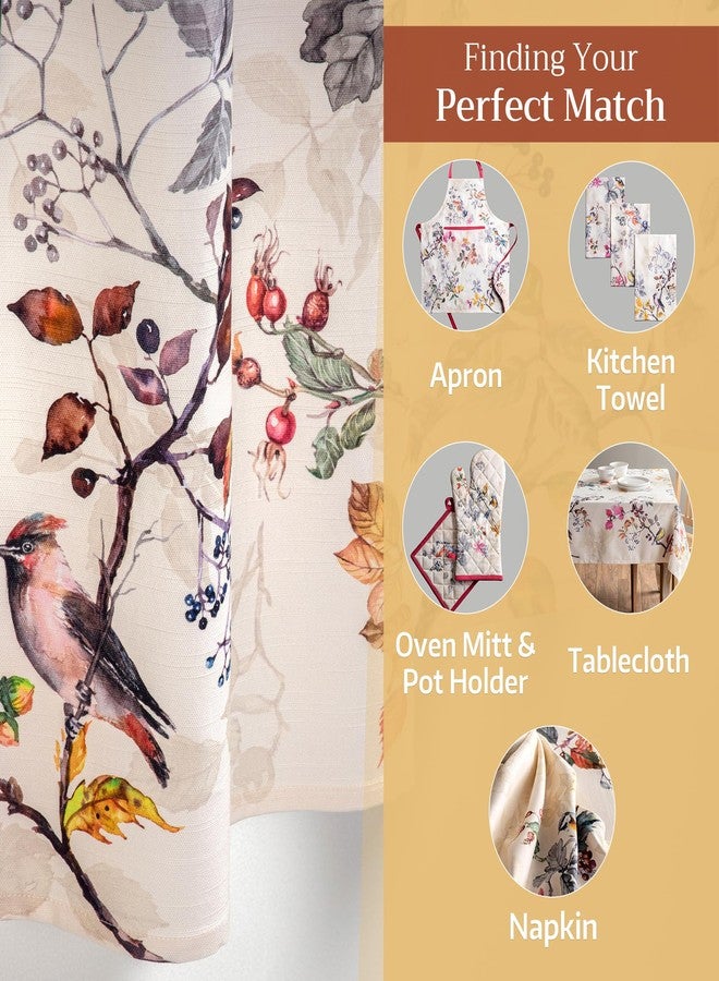 ميزون دي هيرمين طقم ستائر مطبخ من ميزون دي هيرمين للنوافذ، مصنوع من القطن بنسبة 100%، يتضمن ستائر مطبخ وستائر علوية للمنزل [طبقتان (28 × 36 بوصة) وستارة علوية واحدة (56 × 18 بوصة)]، بنمط ريفي أو مقهى (إكوينوكس - بيج) - Image 5