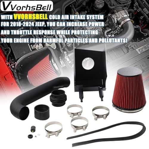 VVORHSBELL Cold Air Intake Kit Compatible With 2018-2024 Jeep Wrangler JL/Gladiator 3.6L V6 Cold Air Intake Piping Kit -10479PF - Image 3