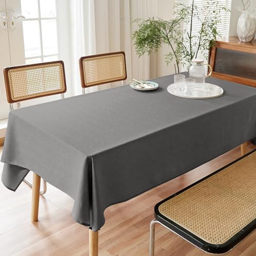 AUSSPVOCT Textured Tablecloth Rectangle 60x84 Water Resistant Spill-Proof Wipeable Table Cloth Wrinkle Free Fabric Dining Table Cover for Birthday Party Farmhouse Spring Kitchen Tablecloths - Image 2
