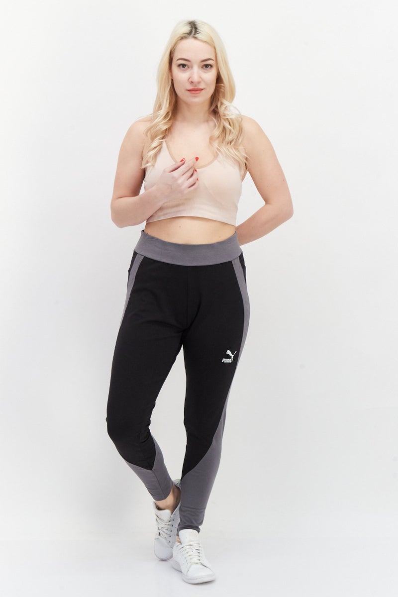 PUMA Women Sportswear Fit Brand Logo Training Leggings, Black - Image 3