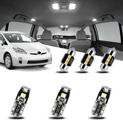 EASY EAGLE LED Interior Car Lights for ToyotaPrius20102015 10 Piece Kit White LED Light Bulbs Super Bright 6000K Install Tool - Image 1