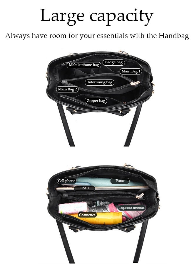 DUNISO حقيبة يد نسائية أنيقة مصنوعة من الجلد الصناعي وحقيبة كروس بودي للنساء وحقائب كبيرة الحجم وحقيبة بمقبض علوي وحقيبة كتف عصرية للسفر للسيدات - Image 3