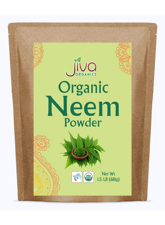 Jiva Organics Organic Neem Leaf Powder 1.5 Pound Bulk Bag Azadirachta Indica Pure & Natural Ayurvedic Herb Neem Powder For Eating Skin Gums And More - Image 2