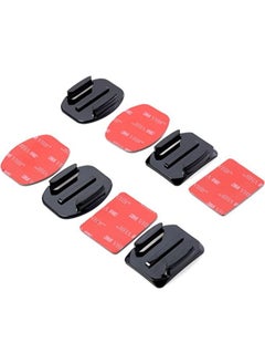 Generic Action Camera Adhesive Pads 2 x Flat Mounts 2 x Curved Mounts with Compatible with GoPro Hero 9 8 7 6 5 4 3+ 3 SJCAM YI Noise Play and Other Action Cameras  - Image 1