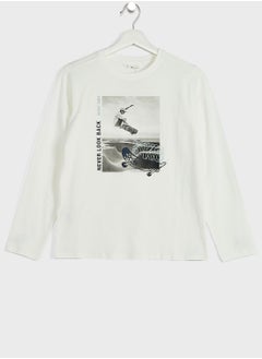 Kids Graphic Print Crew Neck T-Shirt