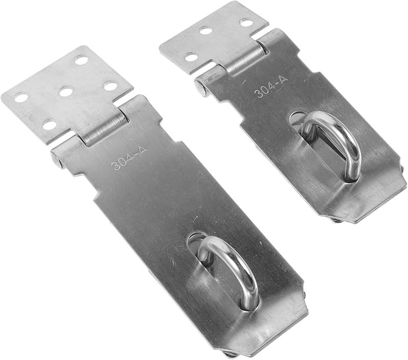 Heavy Duty Stainless Steel Hasp Latch Lock For Gym Locker Barn Door Outdoor Security 2 Pack - Image 2