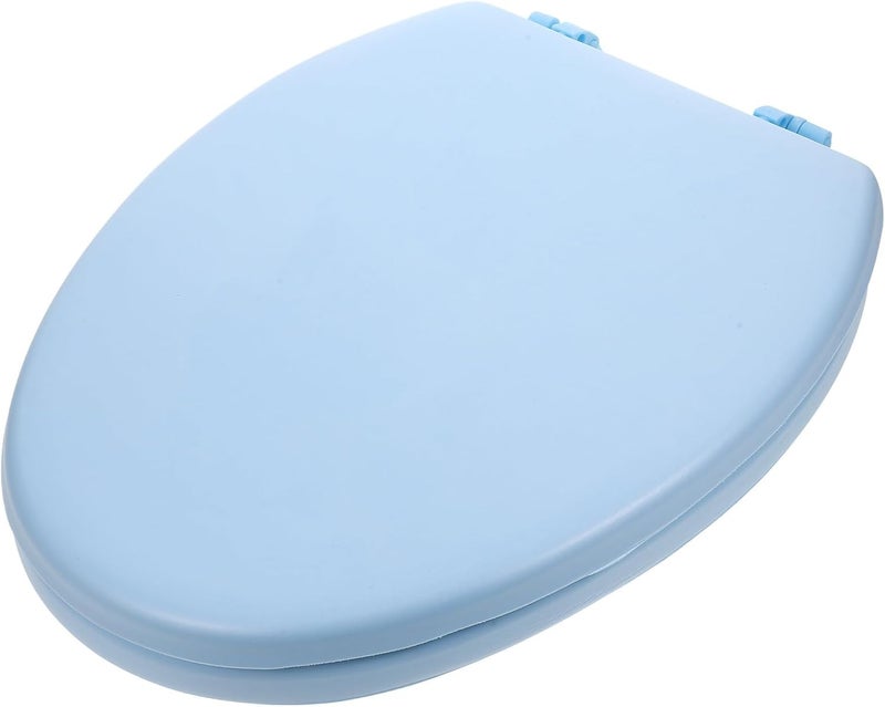 LABRIMP Elongated Padded Toilet Seat Soft Foam Cushion Bathroom Replacement -shaped Bottom Suitable for Home Toilets - Image 1
