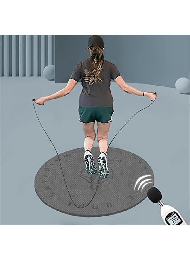 Generic Round Jump Rope Mat Fitness Exercise Mat,Non-Slip,Indoor Outdoor Padded Mat,Shock Absorbing Mat for Cross Rope Exercise Workout, Workout Padded Mat,Round Mat Workout Mat with Design  - Image 3