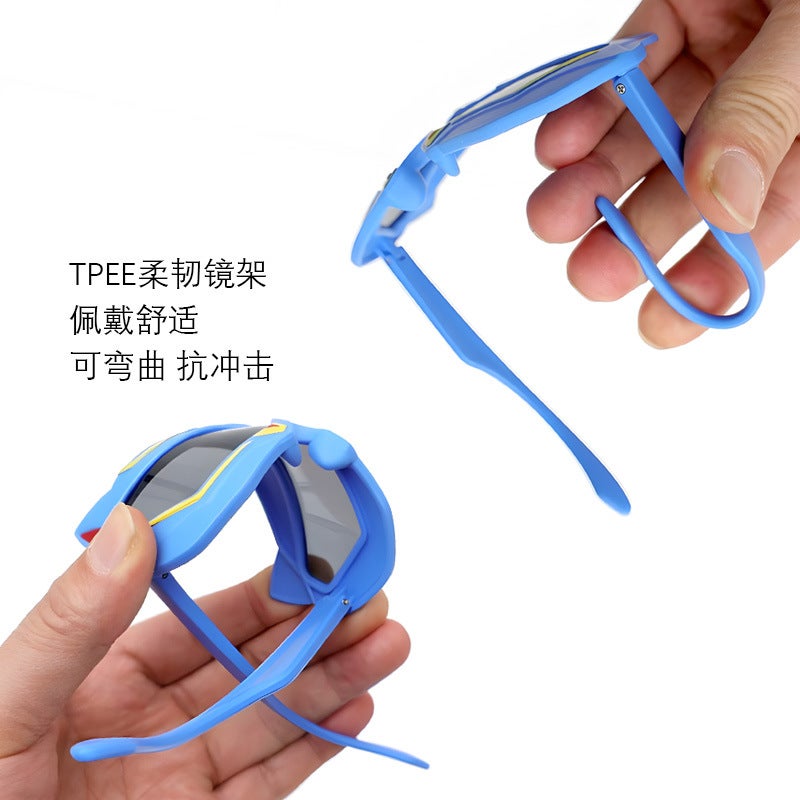 Children's sunglasses UV-resistant silicone polarizing glasses glasses cartoon baby new sunscreen eye protection fashion sunglasses - Image 4