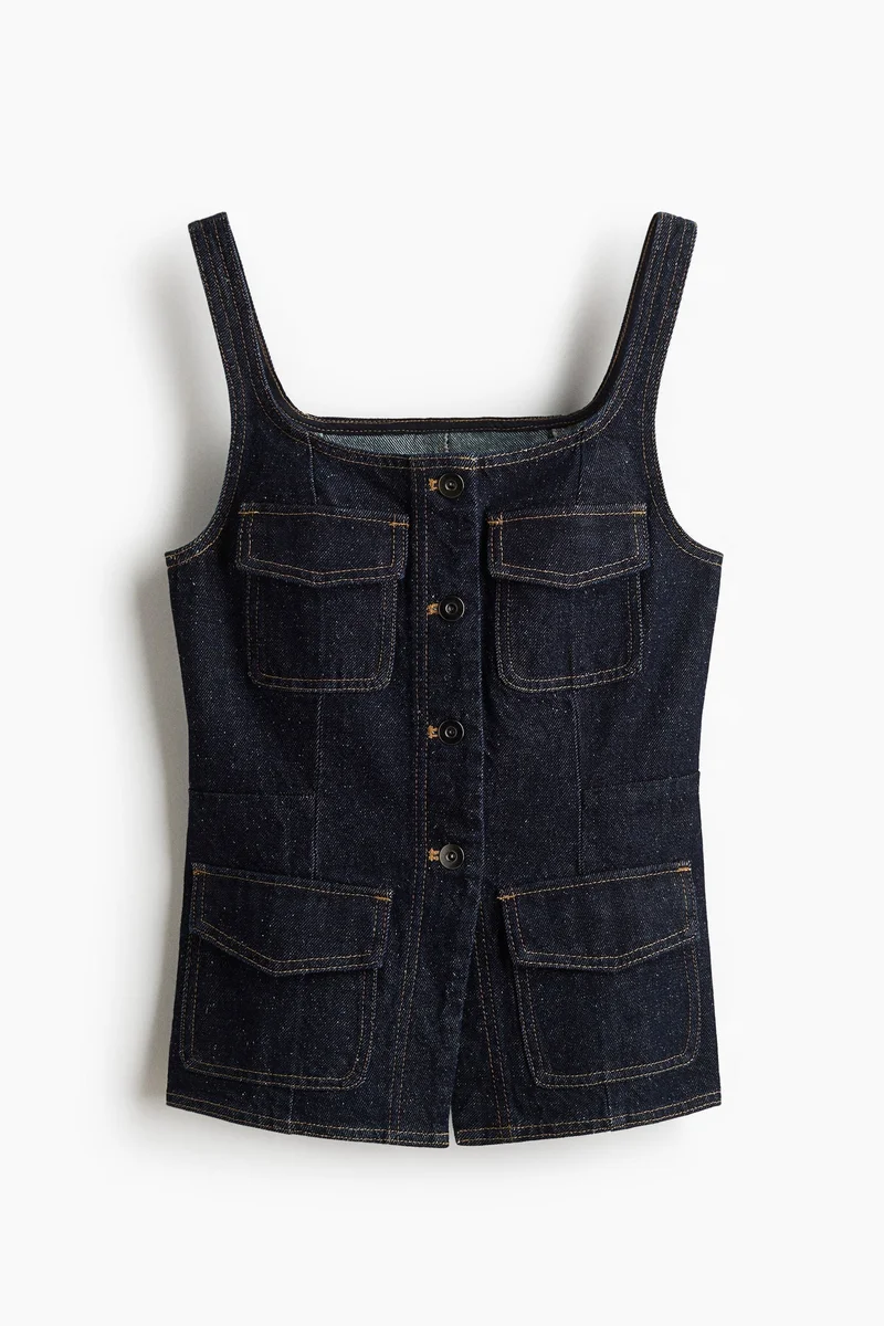 H&M Denim button-front top