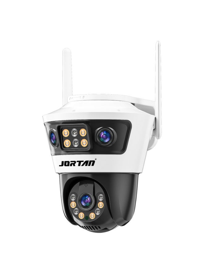 JORTAN6 Pro Smart WiFi Security Surveillance Camera – Dual Lens with Auto Tracking, AI Detection, Panoramic View, and Cloud Storage for Indoor or Outdoor Use - Image 1
