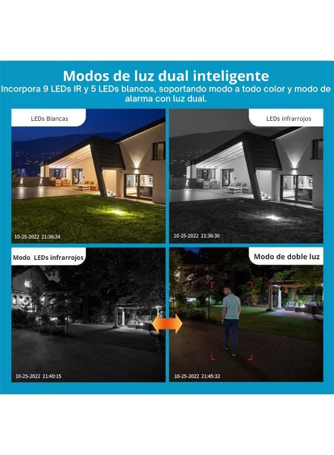 JORTAN6 Pro Smart WiFi Security Surveillance Camera – Dual Lens with Auto Tracking, AI Detection, Panoramic View, and Cloud Storage for Indoor or Outdoor Use - Image 4