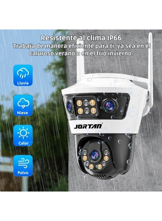 JORTAN6 Pro Smart WiFi Security Surveillance Camera – Dual Lens with Auto Tracking, AI Detection, Panoramic View, and Cloud Storage for Indoor or Outdoor Use - Image 5