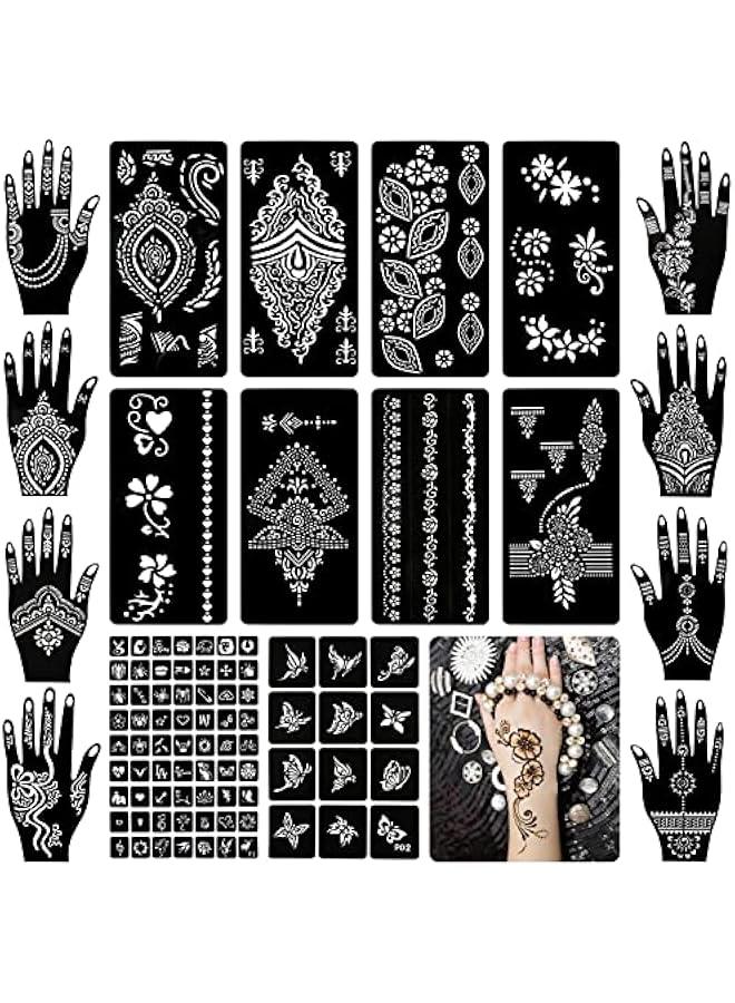 نقدم لك قوالب حناء مؤقتة بأشكال زهور رائعة للنساء والفتيات - Image 1