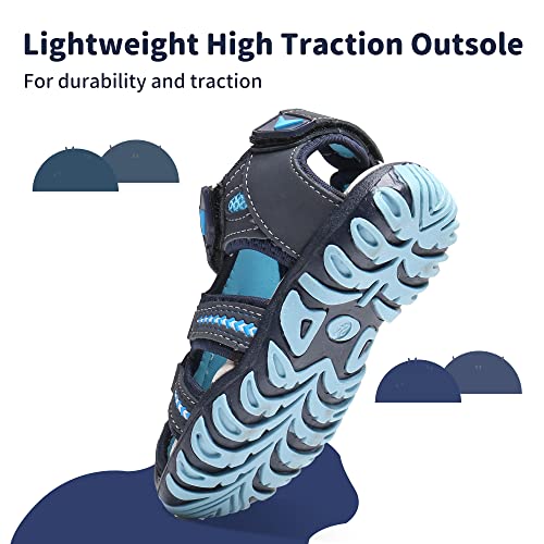 Apakowa Kid's Boy's Soft Sole Close Toe Sport Beach Sandals (Toddler/Little Kid) (Color : Blue, Size : 7 M US Toddler) - Image 5