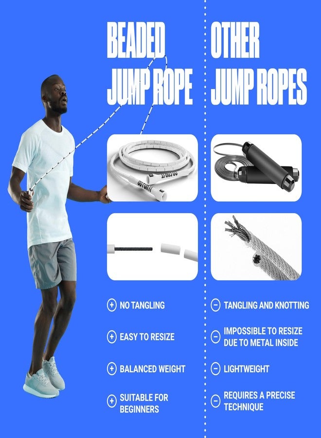 Sportbit Elite Beaded Jump Rope - Adjustable for Kids & Adults, Durable Fitness Skipping Rope for Cardio, Gym, Home & Outdoor Workouts - Image 5