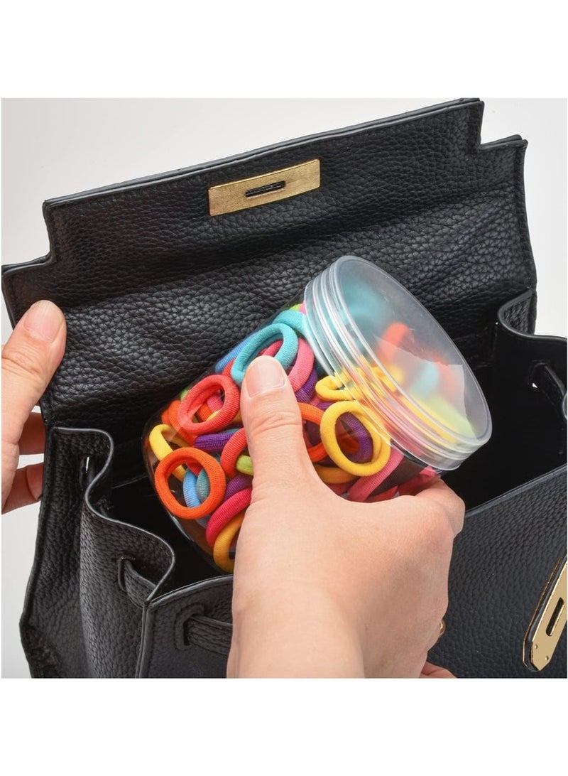 100 Pcs Baby Hair Ties, Hair Ties Band Set Multicolour, Hair Accessories For Girls , Hair Ties Elastic Hair Bands Ponytail Holders Rubber Bands Hair Barettes Hair Ropes Seamless Cotton Toddler Hair Ties, Multicolor Small Soft Hair Elastics Ponytail Holders(10Colors) - Image 4