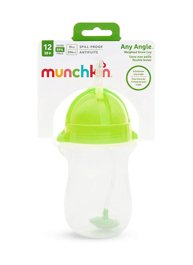 Munchkin Click Lock Tip and Sip Weighted Straw Cup 10oz/296 Ml 1 Pack Green