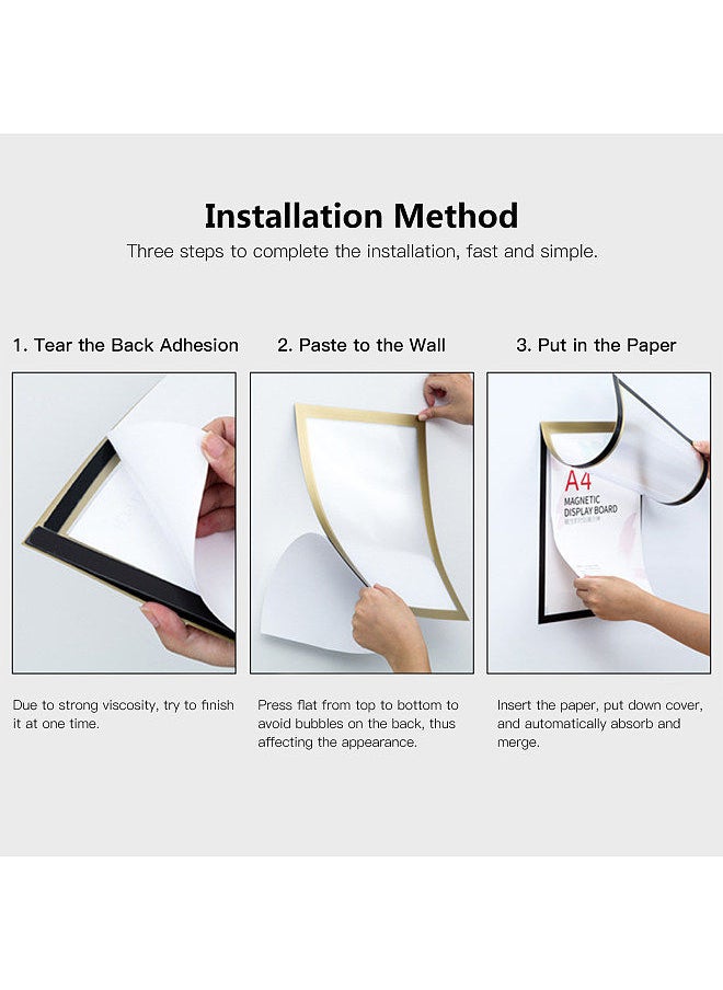 Generic A4 PVC Magnetic Picture Frame Creative Transparent File Display Frame Sign Holder for Refrigerator Whiteboard Cupboard Wall Door  - Image 2