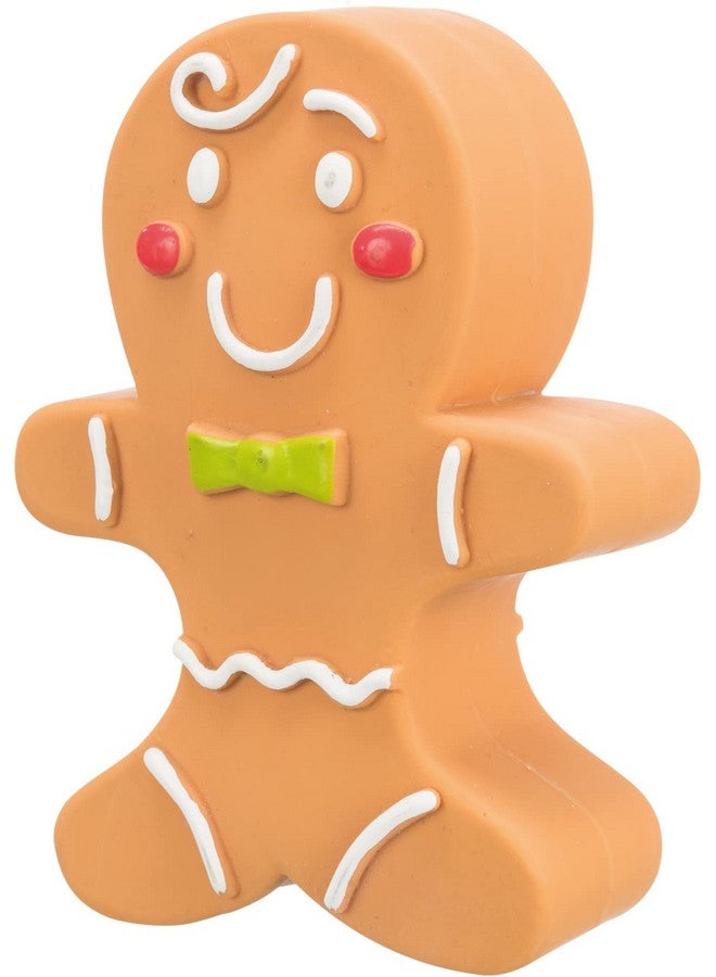 تريكسي لعبة الكلب المصنوعة من اللاتكس على شكل خبز الزنجبيل، لعبة صرير للكلاب، مصنوعة من مطاط عالي الجودة، تصميم جذاب وخفيف الوزن للكلاب - 11 سم، كل منها - Image 1