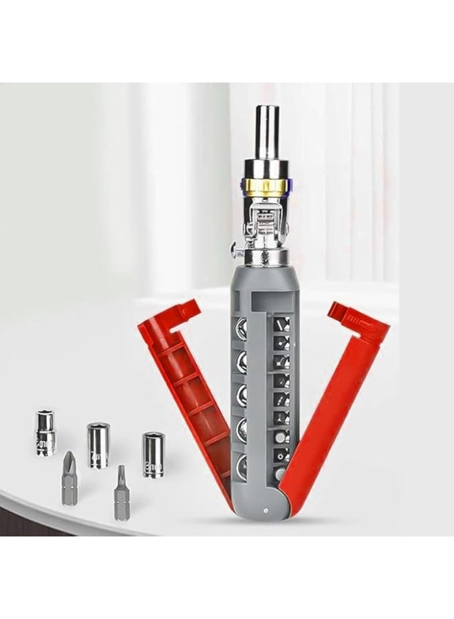 مفك براغي مغناطيسي 14 في 1 برأس دوار 180 درجة - Image 1