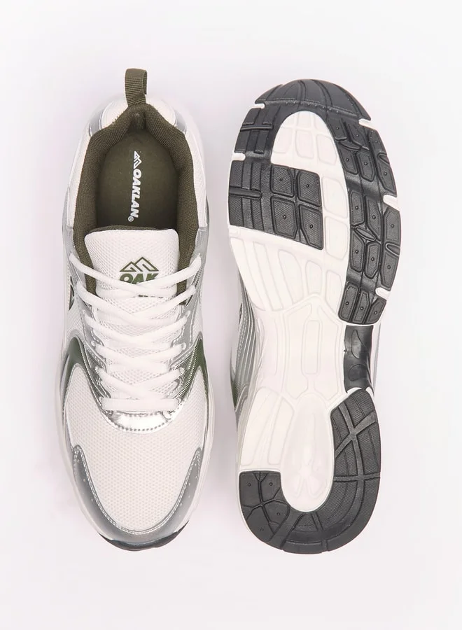 شو اكسبرس Men by Shoexpress Panelled Sports Shoes with Lace-Up Closure