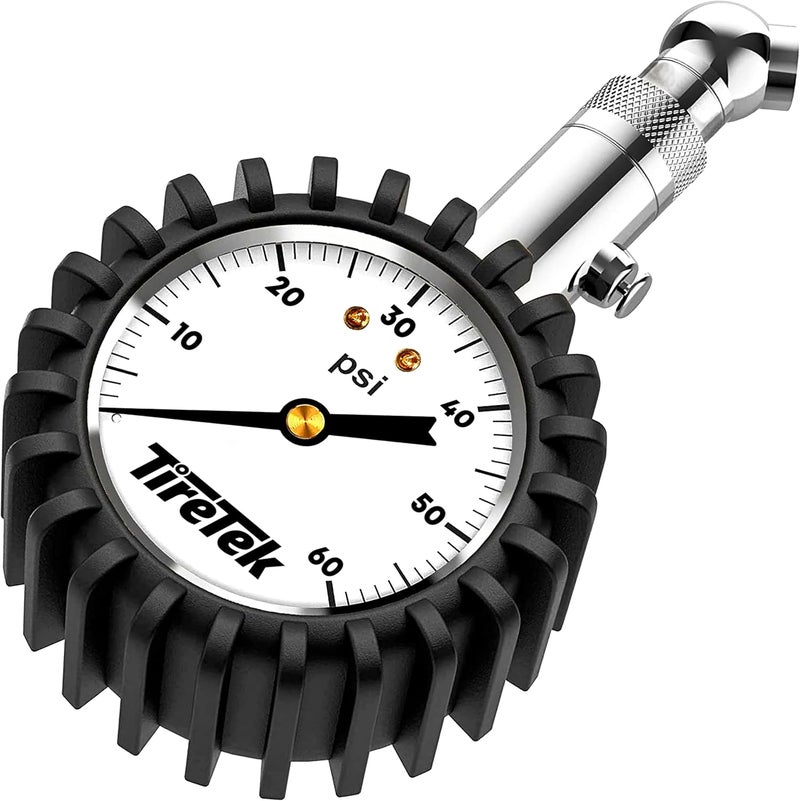 TireTek Tire Pressure Gauge 0-60 PSI - Tire Gauge for Car, SUV, Truck & Motorcycle - Heavy Duty Air Pressure Gauge ANSI Certified - Image 1