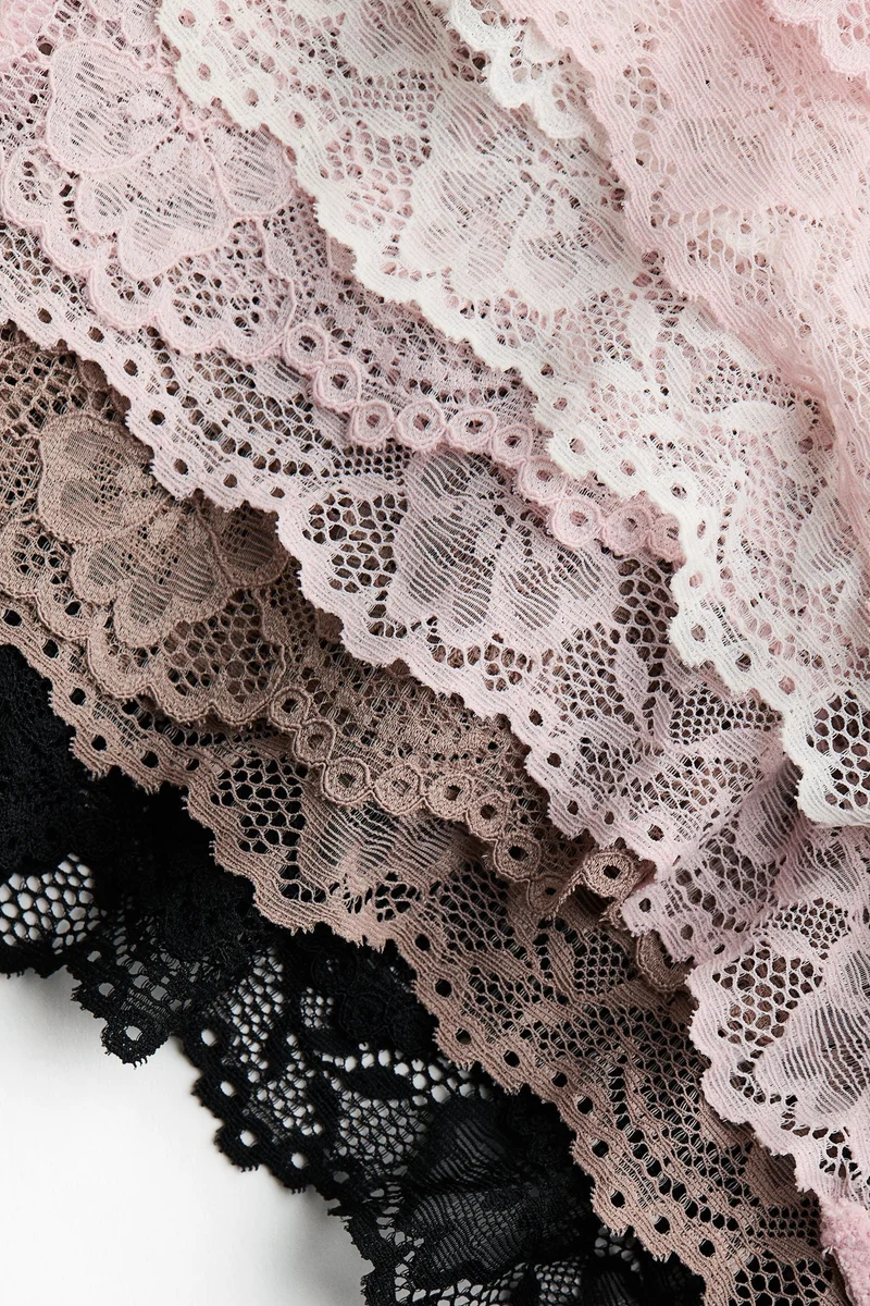 اتش اند ام سروال مزين بالدانتيل - عبوة من 5 قطع