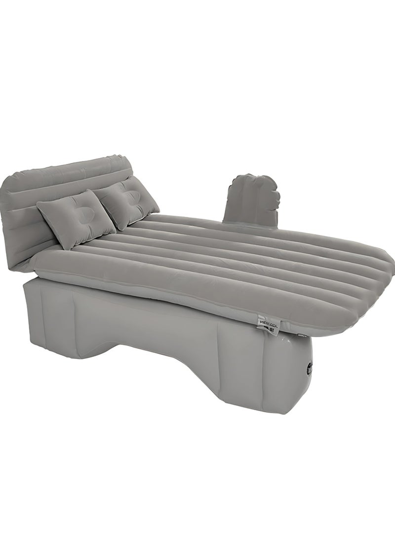 Manful Inflatable Mattress with Pump Portable Outdoor Air Mattress Foldable Single Thickened Flocking Mattress for Outdoor and Home  - Image 1